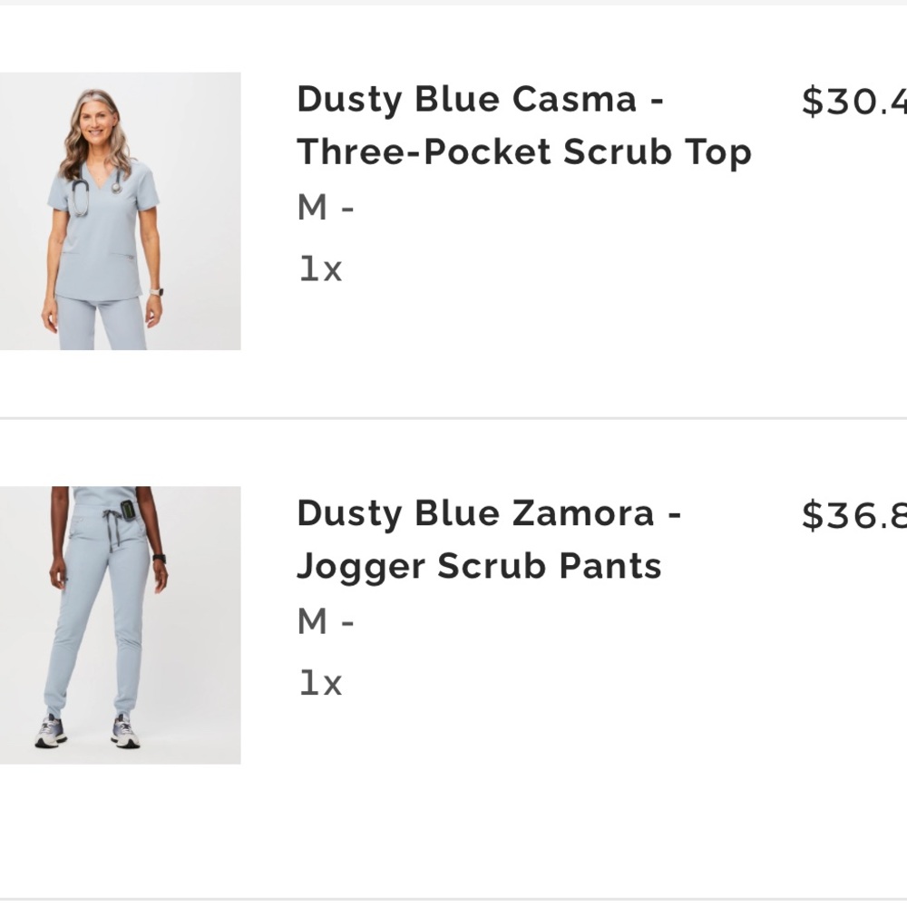 Figs Dusty Blue Scrub Set - Picture 6 of 6